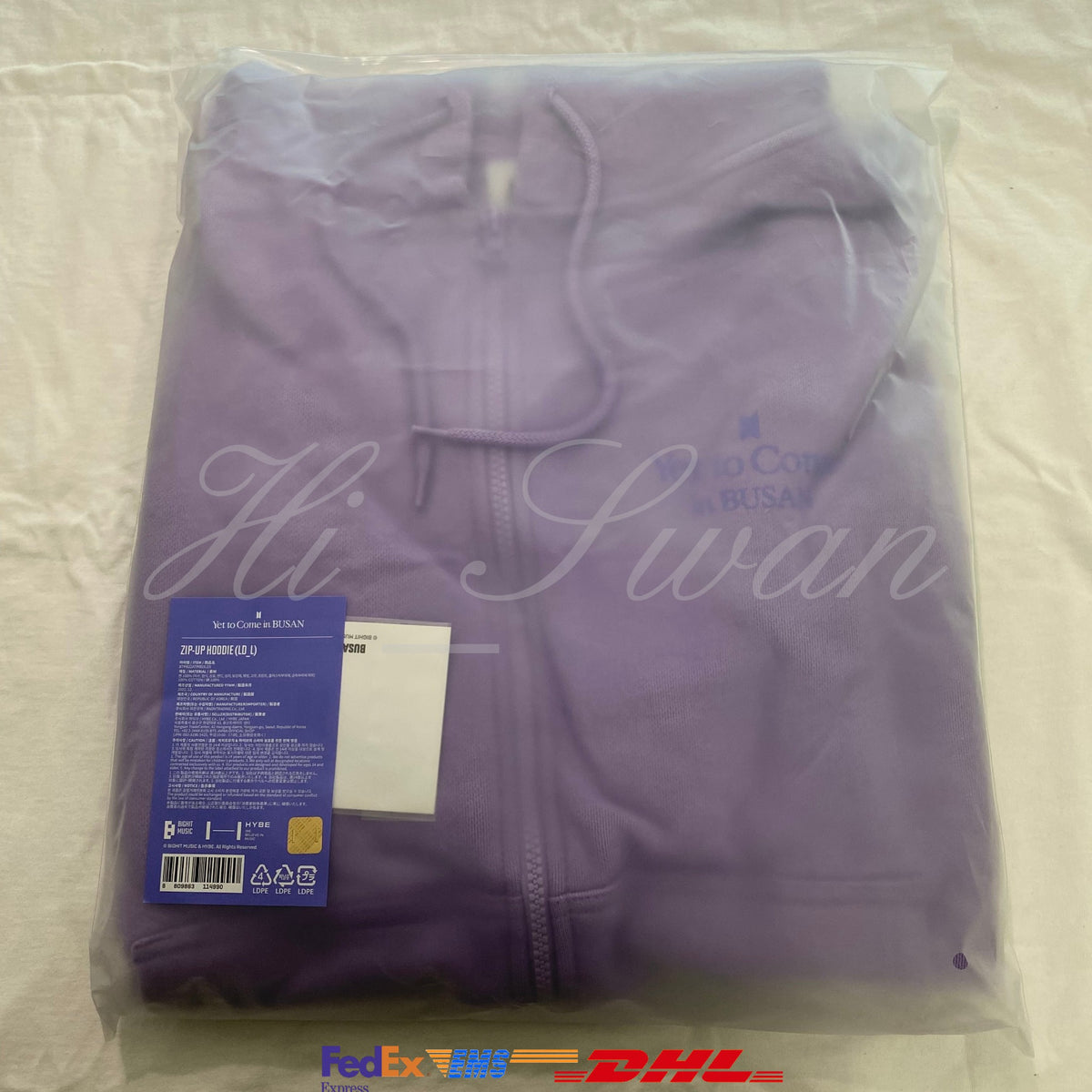 トップス Yet To Come in BUSAN ZIP-UP HOODIE XL BTS YET TO COME IN BUSAN ZIP-UP HOODIE LAVENDER - A-KPOP