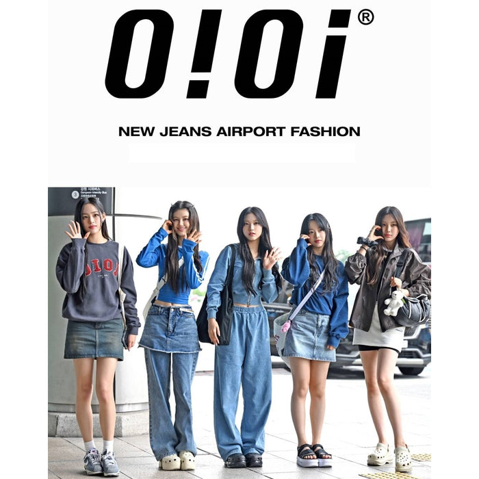 [NEW JEANS] X OIOI 23 F/W HYEIN AIRPORT FASHION LOOP LOGO BANDING SKIRT OI3C2MSK81