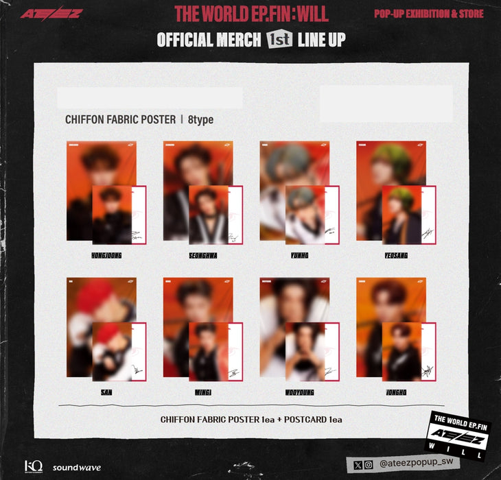 [ATEEZ] THE WORLD EP.FIN : WILL POP-UP EXHIBITION 1st LINE UP OFFICIAL MD