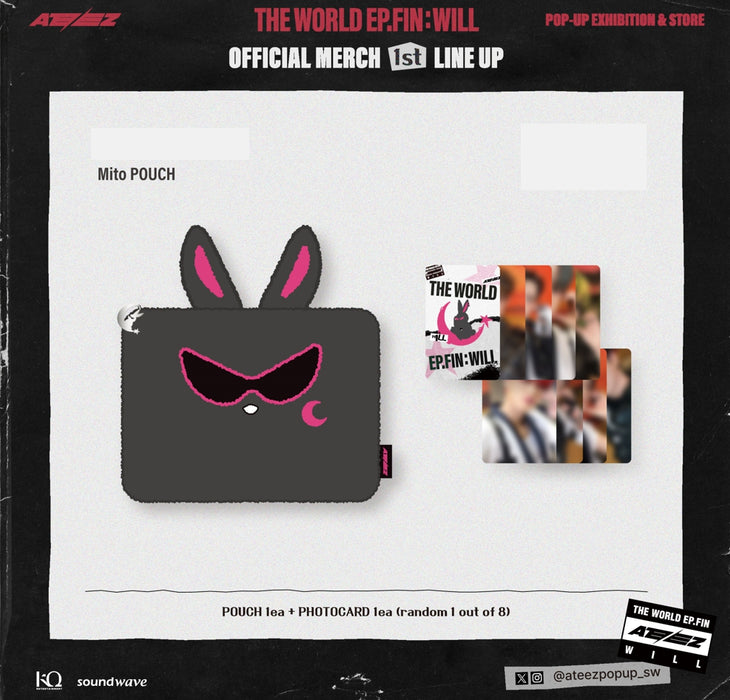 [ATEEZ] THE WORLD EP.FIN : WILL POP-UP EXHIBITION 1st LINE UP MITO POUCH