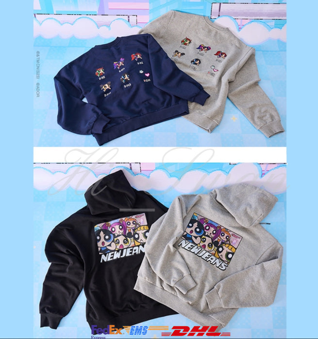 [New Jeans]THE POWERPUFF GILRS Sweatshirt and Hooded Sweatshirt OFFICAL MD