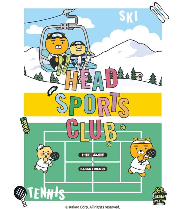 [KAKAO FRIENDS] HEAD Tennis Band Color Package 4 Set OFFICIAL MD