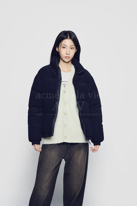 [SEVENTEEN] BASIC LOGO OVERSIZE CORDUROY SHORT DUCK DOWN JACKET OFFICIAL MD