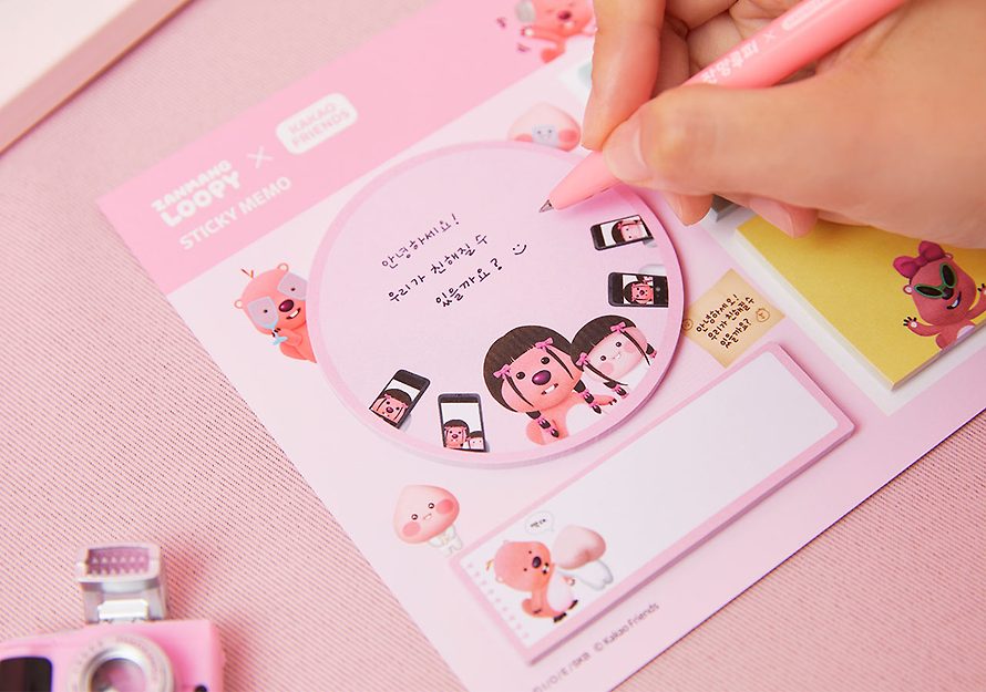 [KAKAO FRIENDS] Zanmang Loopy sticky notes Apeach OFFICIAL MD