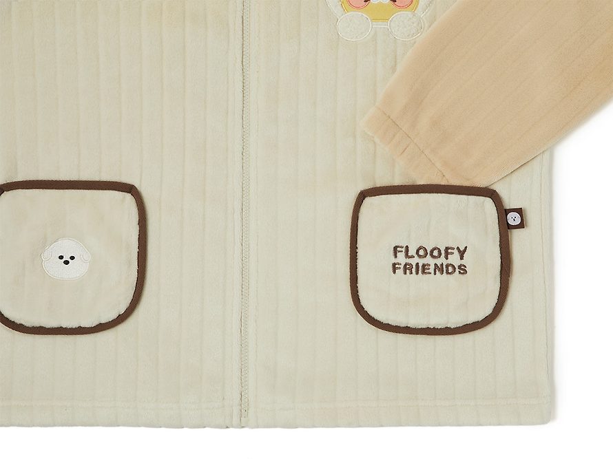 [KAKAO FRIENDS] Floofy Friends Zip up Fleece for Women OFFICIAL MD