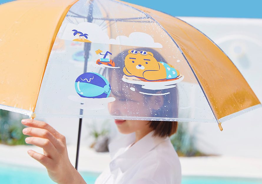 [KAKAO FRIENDS] Summer Holiday Clear Umbrella Choonsik Ryan OFFICIAL MD