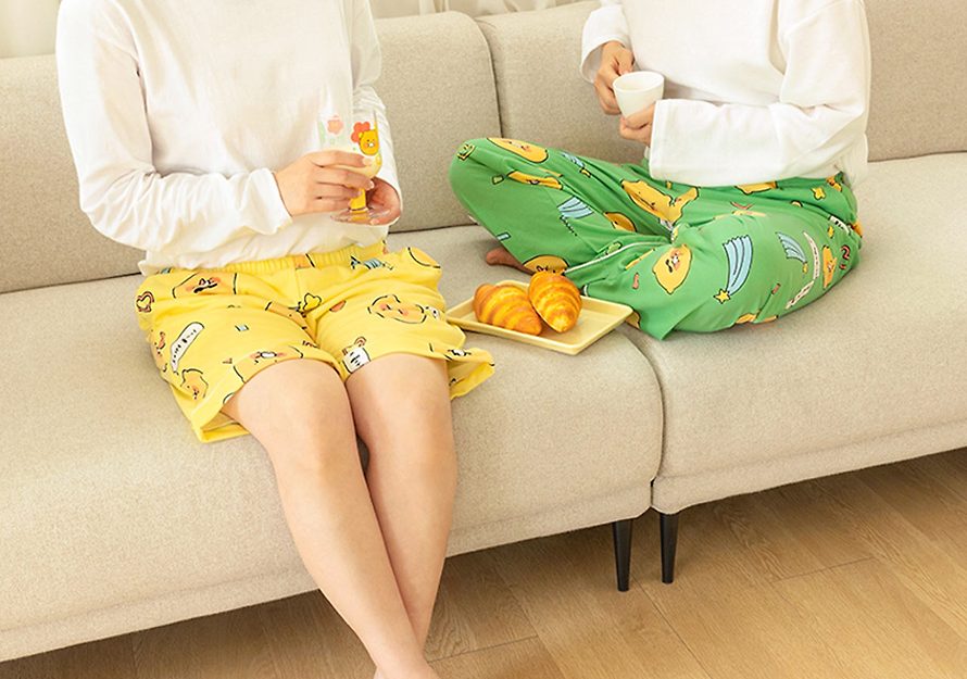 [KAKAO FRIENDS] Slope Chunsik's & Jordi Dino Pajama Pants 2P Set OFFICIAL MD