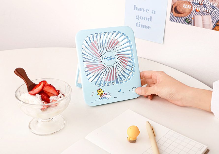 [KAKAO FRIENDS] Tabletop Wireless Fan Summer Holiday Choonsik OFFICIAL MD