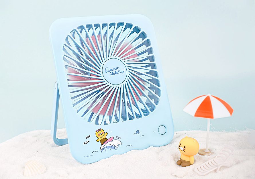 [KAKAO FRIENDS] Tabletop Wireless Fan Summer Holiday Choonsik OFFICIAL MD