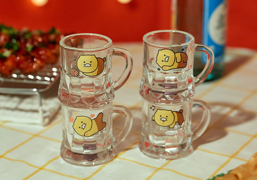 [KAKAO FRIENDS] Minihoff Soju Cup 4P Set Choonsik OFFICIAL MD