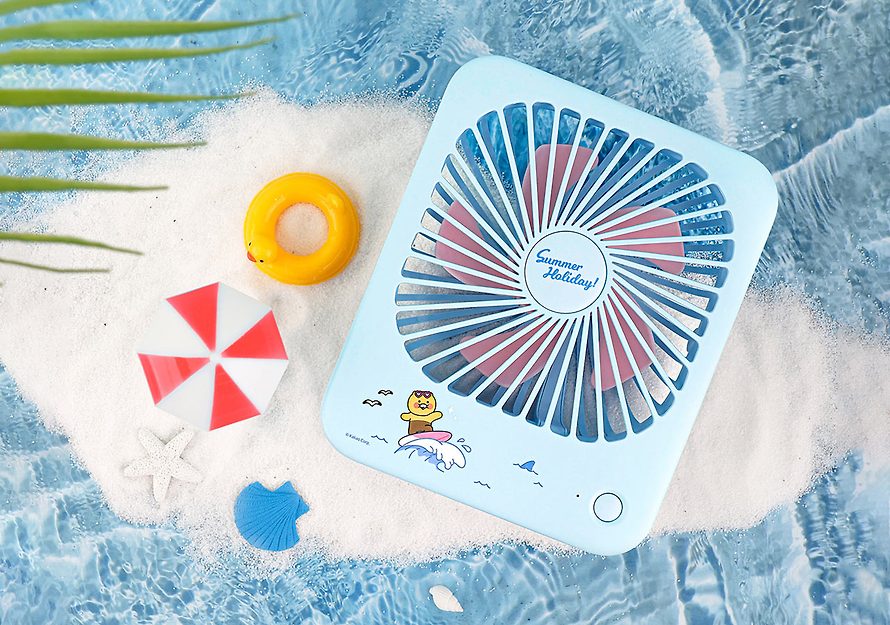 [KAKAO FRIENDS] Tabletop Wireless Fan Summer Holiday Choonsik OFFICIAL MD