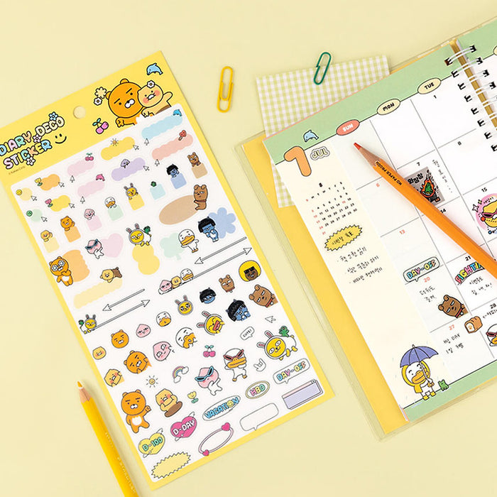 [KAKAO FRIENDS] Say Cheese Diary Decoration Sticker OFFICIAL MD