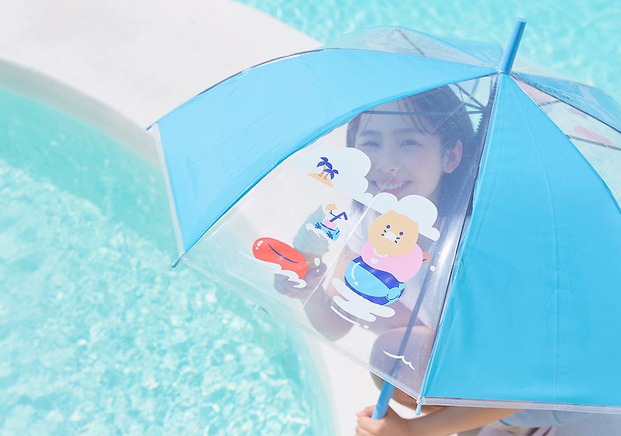 [KAKAO FRIENDS] Summer Holiday Clear Umbrella Choonsik Ryan OFFICIAL MD