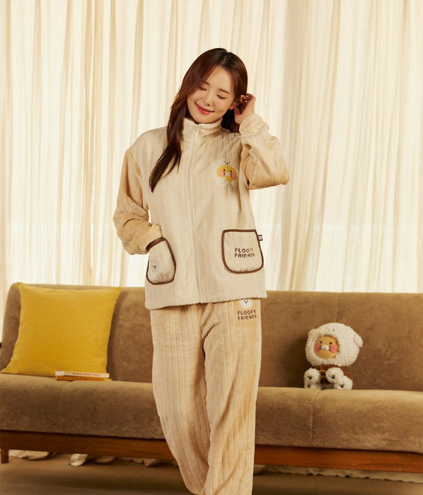 [KAKAO FRIENDS] Floofy Friends Zip up Fleece for Women OFFICIAL MD