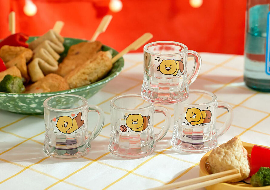 [KAKAO FRIENDS] Minihoff Soju Cup 4P Set Choonsik OFFICIAL MD