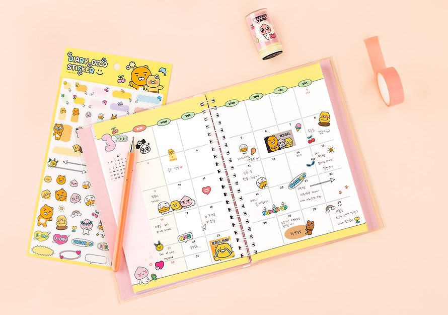 [KAKAO FRIENDS] Say Cheese 2025 Diary Apeach OFFICIAL MD