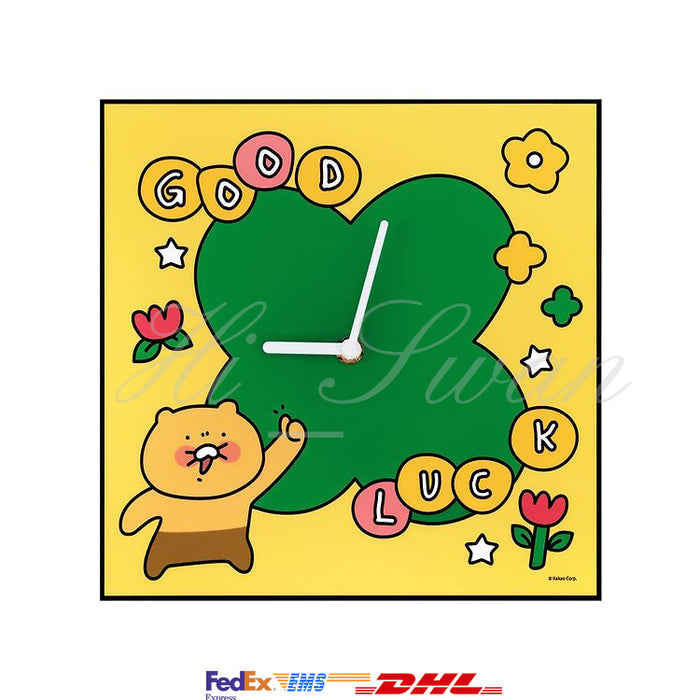 [KAKAO FRIENDS] Slopey Choonsik Square wall clock OFFICIAL MD