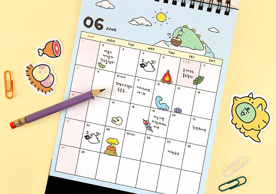 [KAKAO FRIENDS] jordy 2025 vertical desk calendar