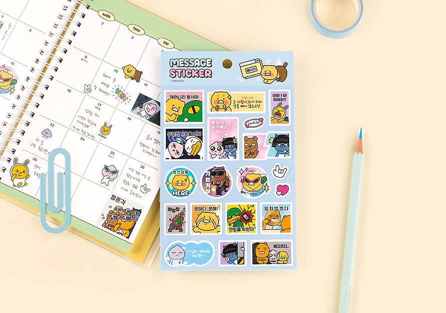 [KAKAO FRIENDS] Say cheese message sticker OFFICIAL MD