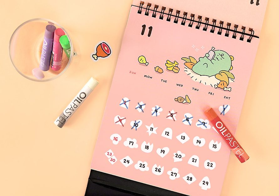 [KAKAO FRIENDS] jordy 2025 vertical desk calendar