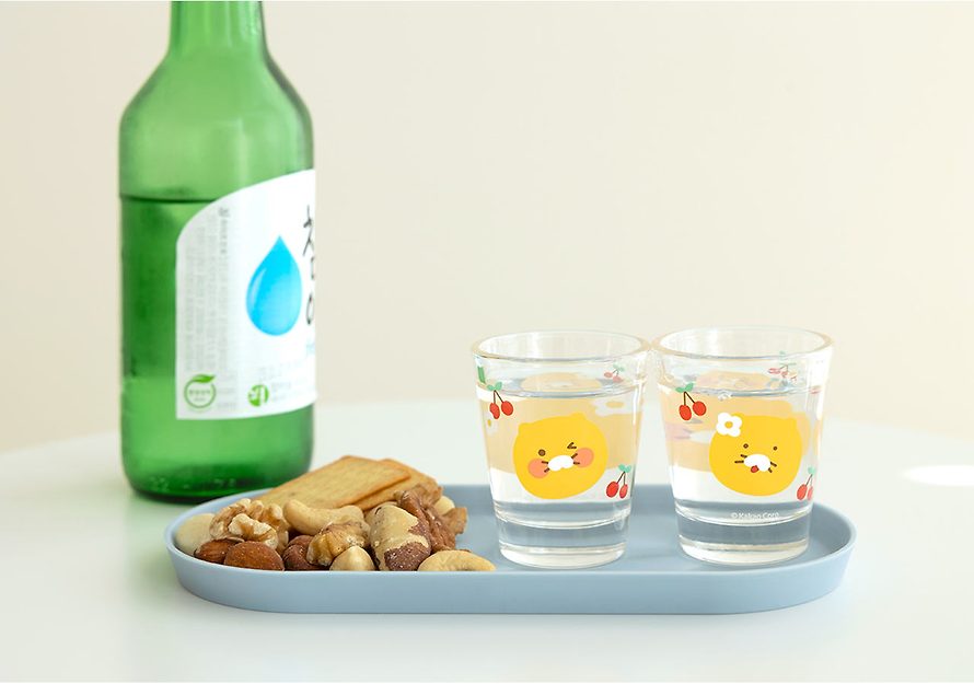 [KAKAO FRIENDS] Glass cups 4p set Choonsik OFFICIAL MD