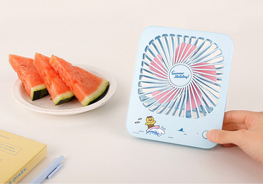 [KAKAO FRIENDS] Tabletop Wireless Fan Summer Holiday Choonsik OFFICIAL MD