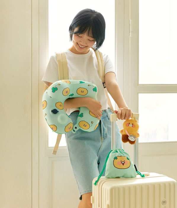 [KAKAO FRIENDS] Compact Air Pump Neck Pillow Choonsik OFFICIAL MD