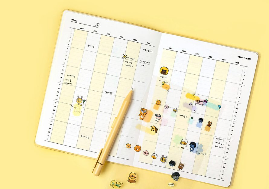 [KAKAO FRIENDS] say cheese a5 monthly planner