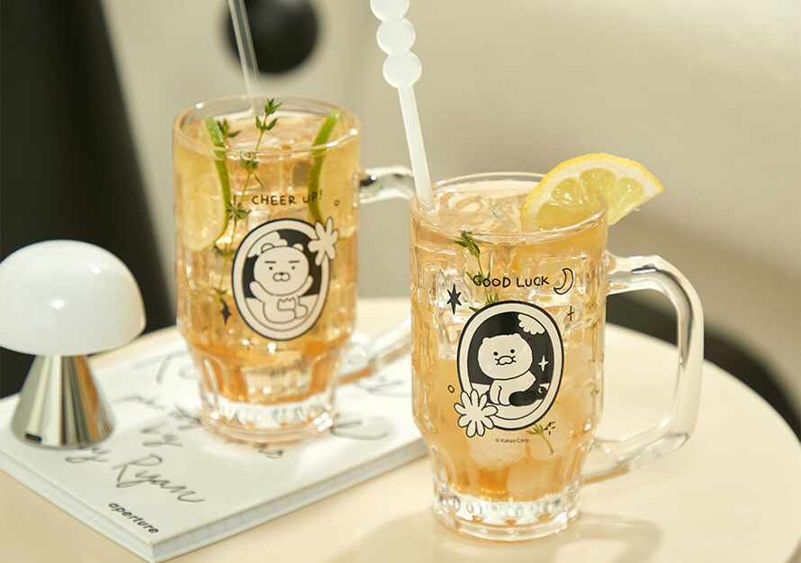 [KAKAO FRIENDS] Glass cup 2P set Ryan Choonsik OFFICIAL MD