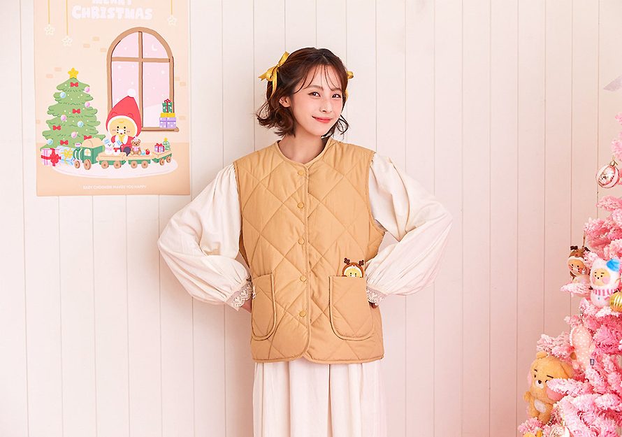 [KAKAO FRIENDS] merry choon christmas padded vest