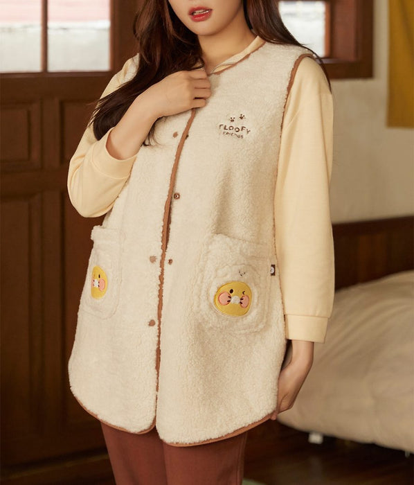 [KAKAO FRIENDS] Floofy Friends long wool vest OFFICIAL MD