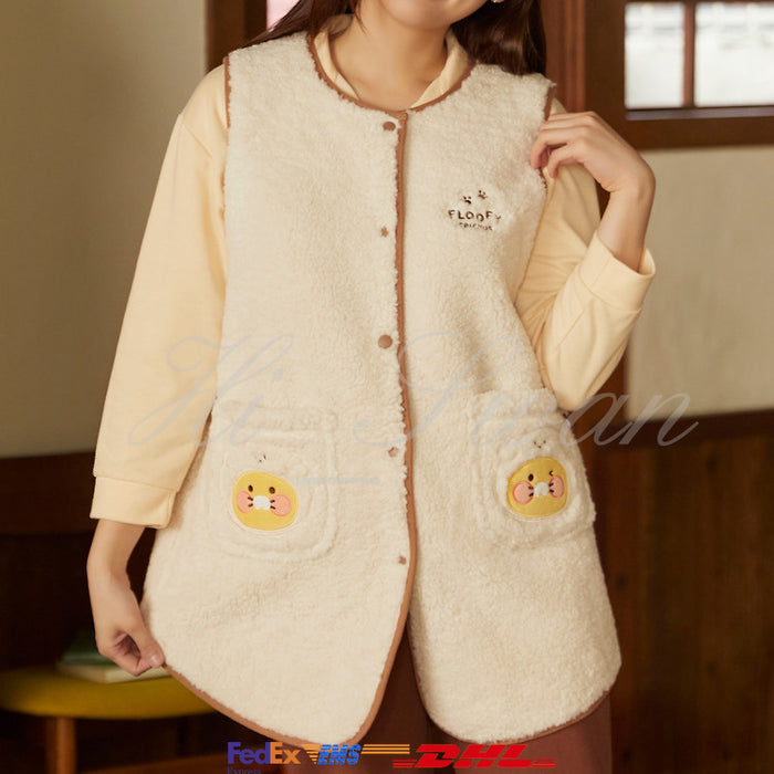 [KAKAO FRIENDS] Floofy Friends long wool vest OFFICIAL MD