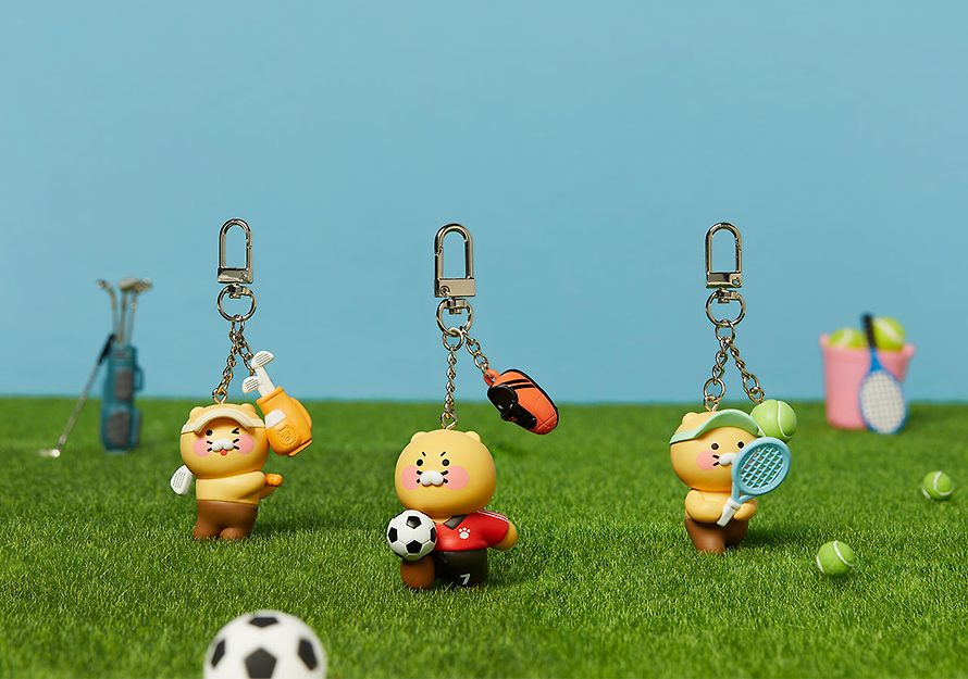 [KAKAO FRIENDS] Sports figure-keyring football Choonsik OFFICIAL MD