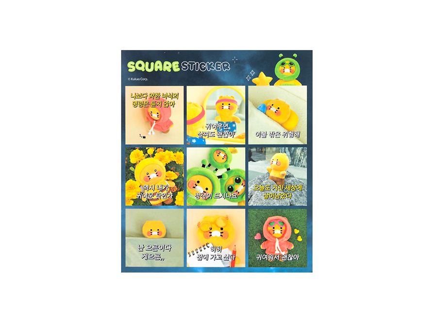 [KAKAO FRIENDS] Choonsik Square sticker OFFICIAL MD