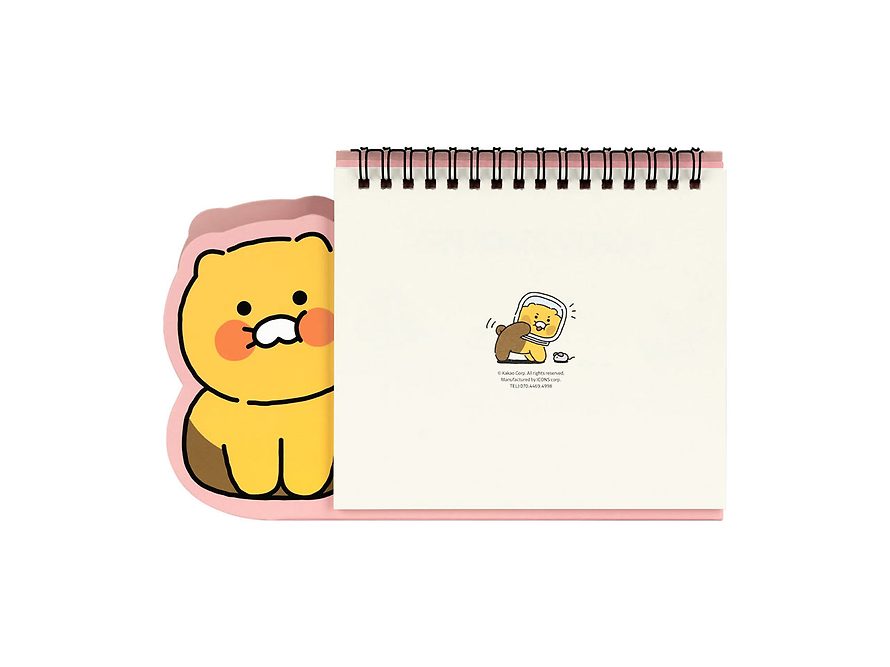 [KAKAO FRIENDS] Chunsik's Ordinary 2025 Tabletop Calendar Pink OFFICIAL MD