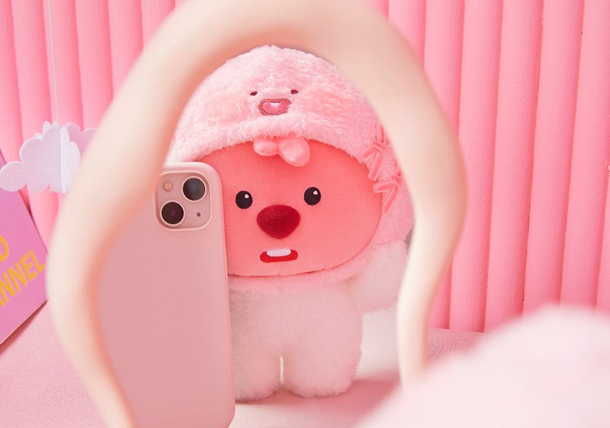 [KAKAO FRIENDS] Zanmang Loopy Medium-sized doll Apeach OFFICIAL MD