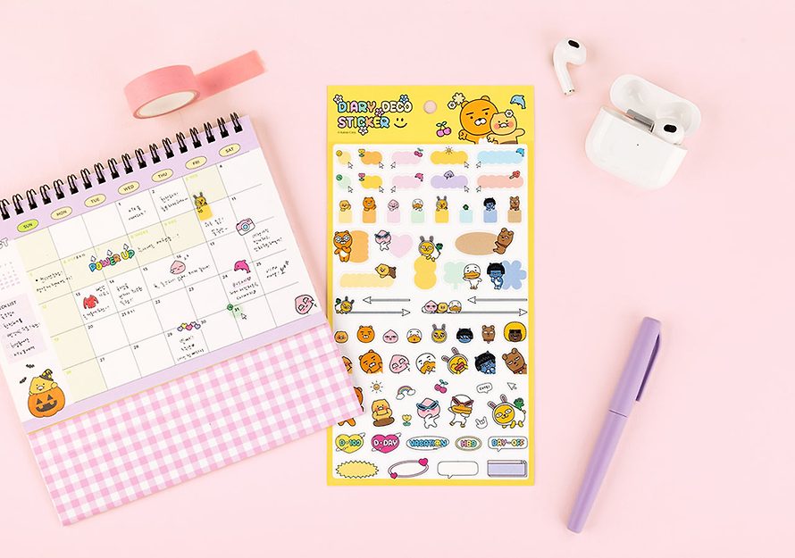 [KAKAO FRIENDS] Say Cheese Diary Decoration Sticker OFFICIAL MD