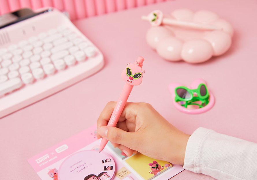 [KAKAO FRIENDS] Zanmang Loopy note/pen set Apeach OFFICIAL MD