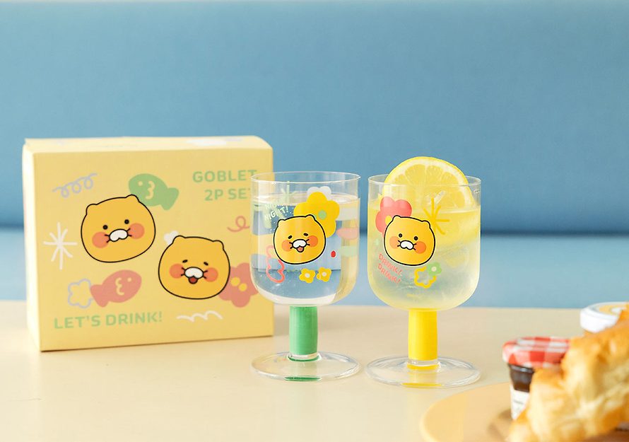 [KAKAO FRIENDS] Goblet cup 2P set Choonsik OFFICIAL MD