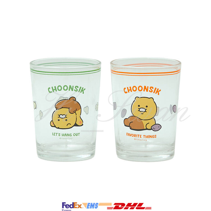 [KAKAO FRIENDS] Daily Glass Cup 2P Choonsik OFFICIAL MD