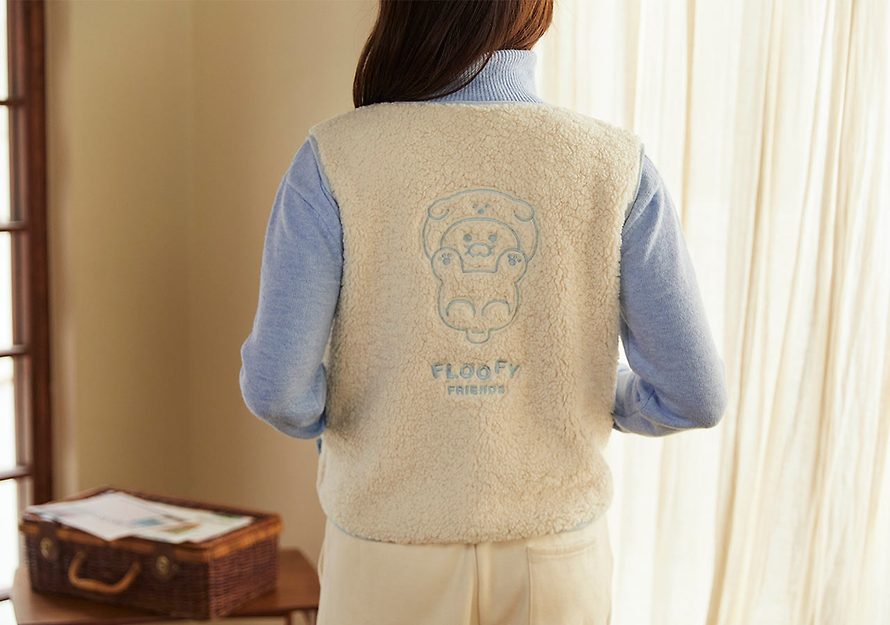 [KAKAO FRIENDS] Floofy Friends short wool vest OFFICIAL MD