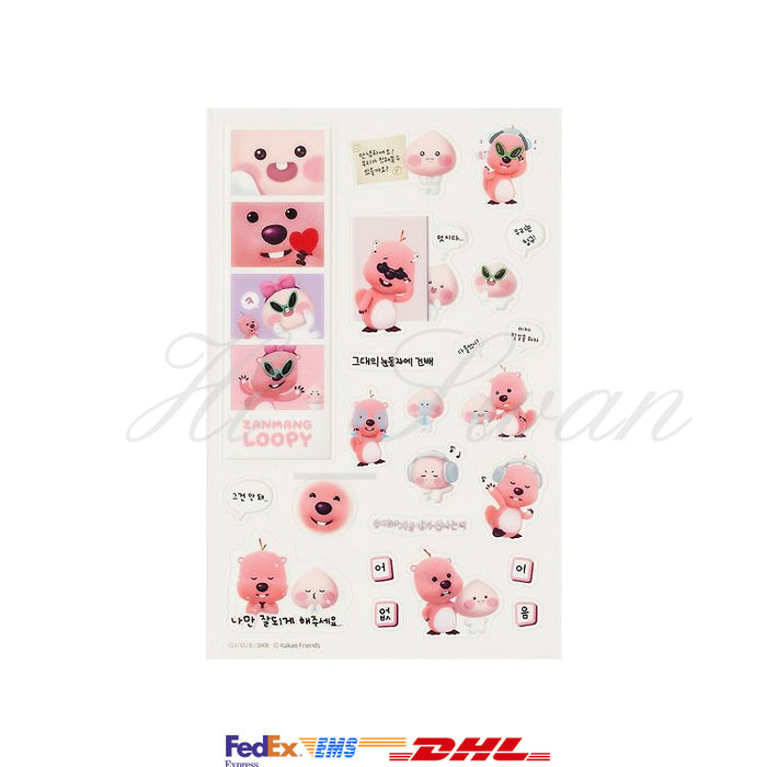 [KAKAO FRIENDS] Zanmang Loopy clear sticker Apeach OFFICIAL MD