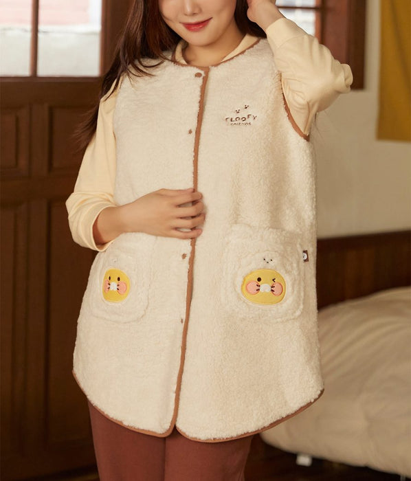 [KAKAO FRIENDS] Floofy Friends long wool vest OFFICIAL MD