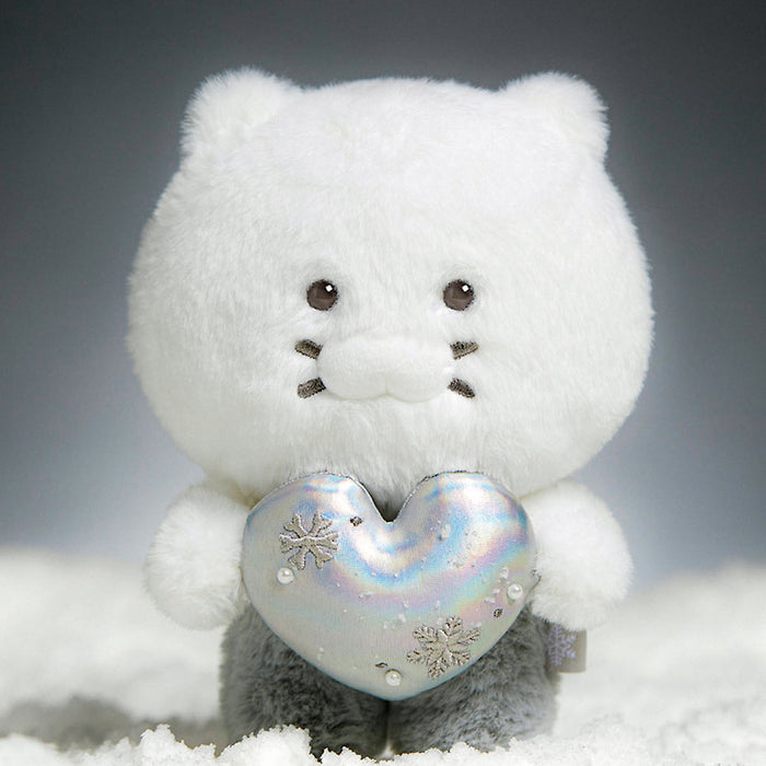 [KAKAO FRIENDS] White silver snowflake heart doll OFFICIAL MD