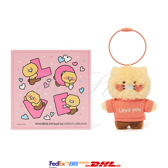 [KAKAO FRIENDS] Keyring doll + Love Chocolate Set OFFICIAL MD