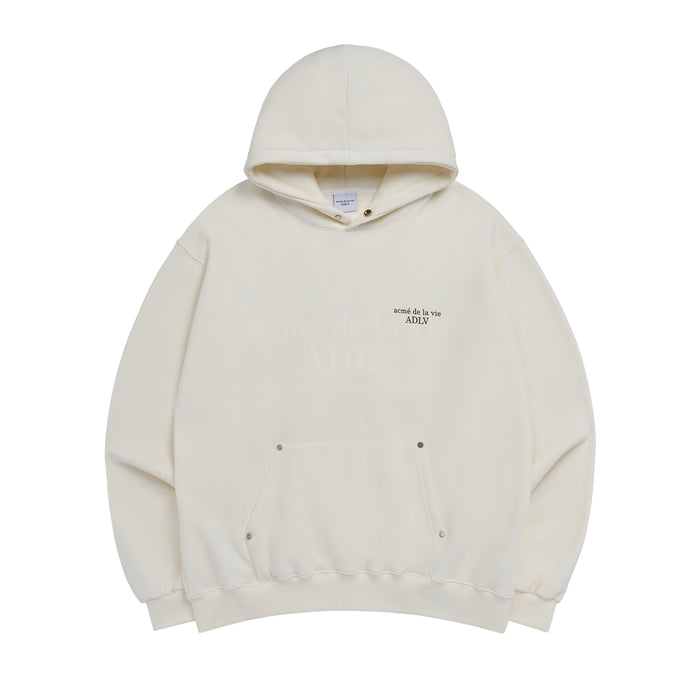 [SEVENTEEN] ADLV X JEONGHAN BASIC LOGO RIVET WARM HOODIE CREAM