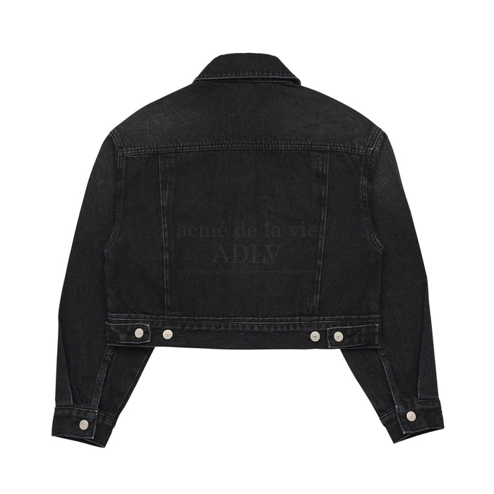 [BLACKPINK] ADLV CIRCLE WAPPEN DENIM CROP JACKET OFFICIAL MD