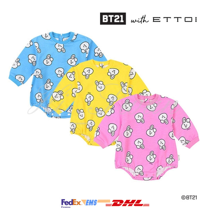 [BT21] - ETTOI X BT21 COOKY PATTERN BODYSUIT 07Q027941 OFFICIAL MD