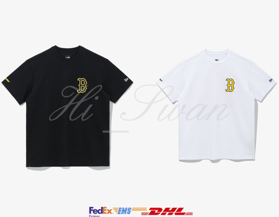 HISWAN [BTS] - BTS x New Era Butter Boston Red Sox T-Shirt 2 Colors Official MD Black / S