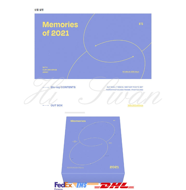 BTS Memories 2021 Blu ray Photocards